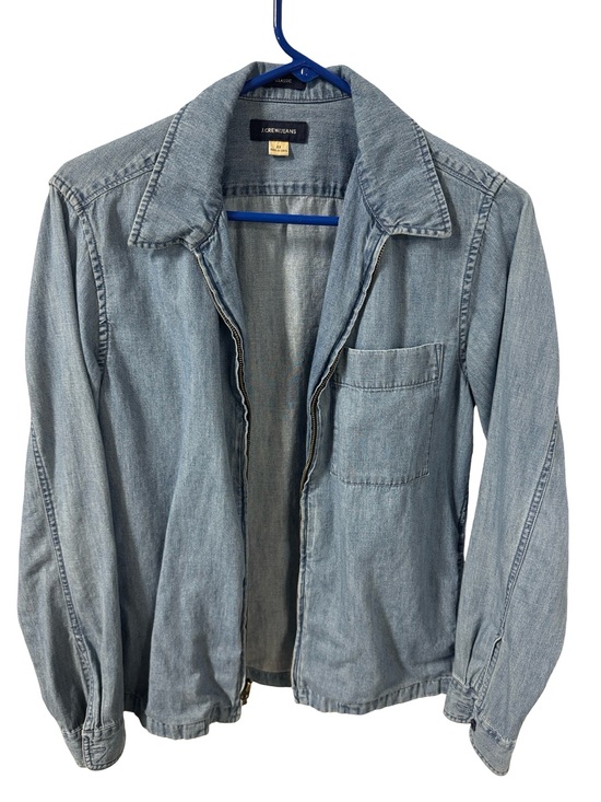 J. Crew Jackets & Blazers - J. Crew Light Blue Denim Zip-Front Jacket